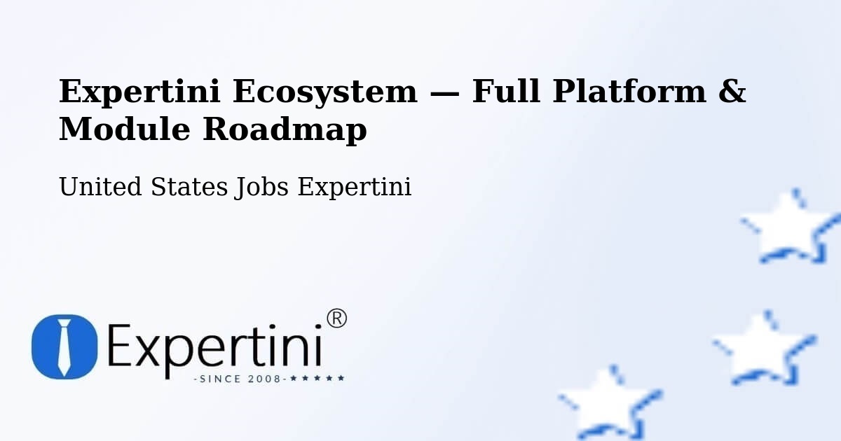 Expertini Ecosystem — Full Platform & Module Roadmap – Industry